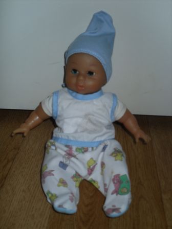 broekje met diertjes, hemdje en bandana 27 cm