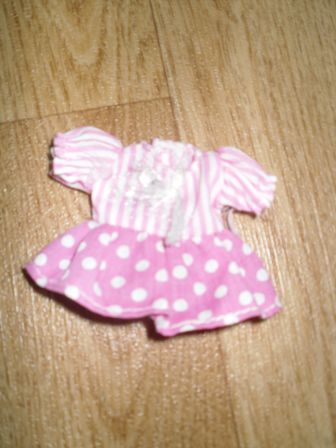 roze/wit jurkje 11 cm