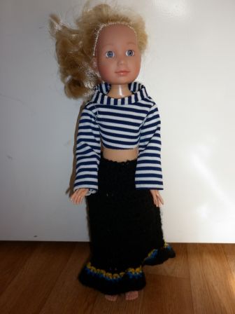 zwarte rok met longsleeve 42 cm Tween