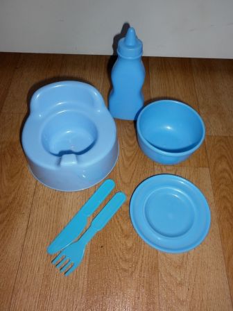 blauwe verzorgingsset