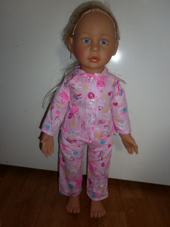 pyjama met konijntjes 50 cm, nieuw!