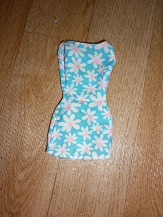 blauw/bloem jurkje (tienerpop)