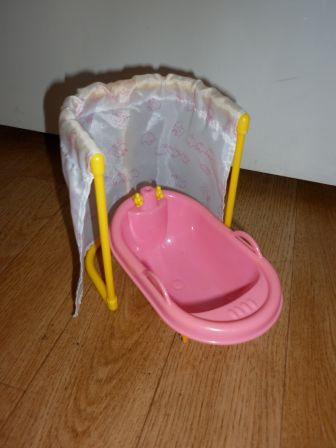 badje met gordijn, mini baby born