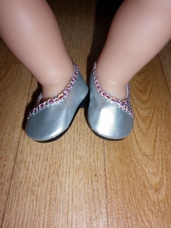 zilveren ballerina's 6 cm, nieuw!