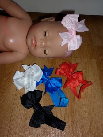 rood hoofdbandje met strik, nieuw!