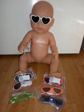 Ovale zonnebril voor de pop (32-48 cm)