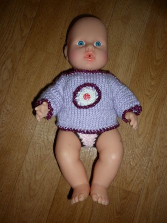 Simba pop 30 cm met romper en truitje