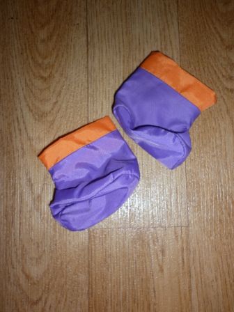 paars/oranje regenslofjes 6 cm