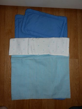 blauw/wit beddengoedsetje