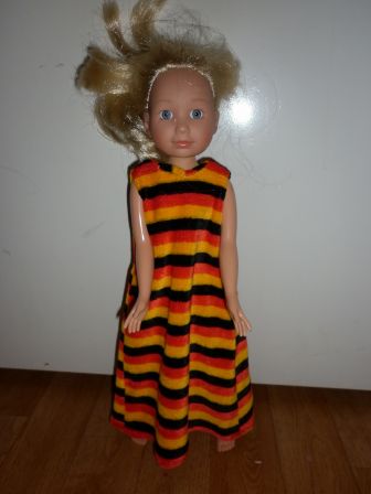 lange gestreepte jurk 42 cm