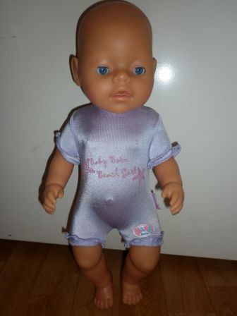 paars strandpakje 43 cm