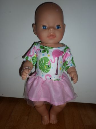 jurkje met flamingo's 40-43 cm