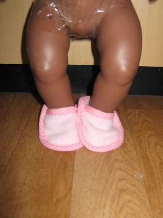roze slippertjes 6-7 cm
