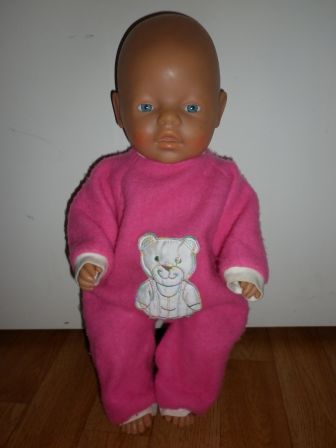 roze boxpak in fleece 43-46 cm