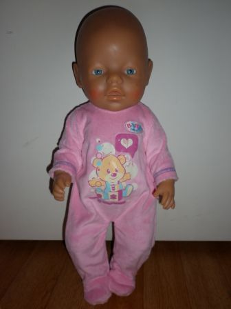 zacht roze boxpakje met beer 43 cm