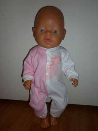 roze/wit boxpak met eenhoorn 43 cm