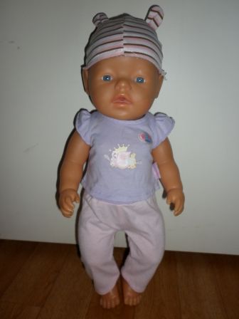 roze/paars setje 43 cm