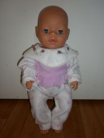 boxpak roze/wit in fleece 43-46 cm