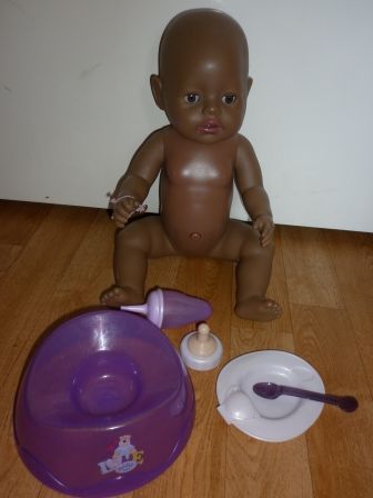 bruine interactieve baby born 43 cm