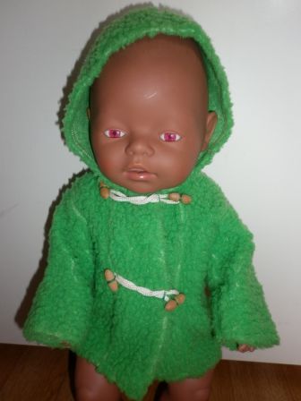 groene houtje-touwtje jas 43 cm