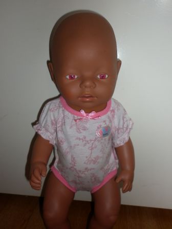 romper met print en roze biesjes 43 cm