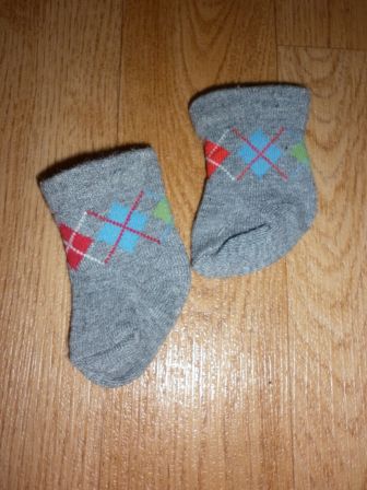 grijs geruite sokjes 6-7 cm