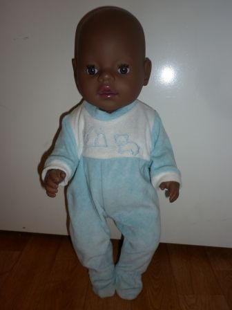 blauw met wit boxpakje 43 cm