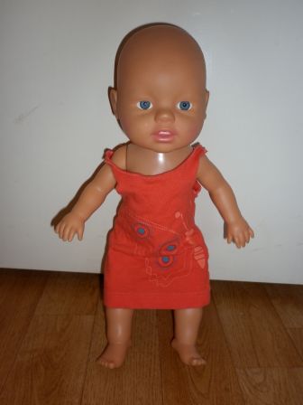 rood jurkje met vlinder 32 cm