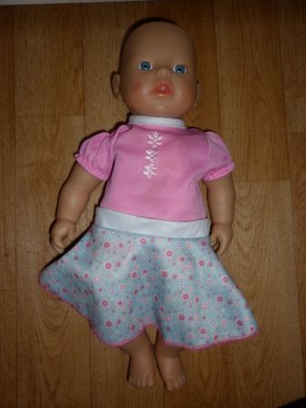 baby born 32 cm pop met jurkje