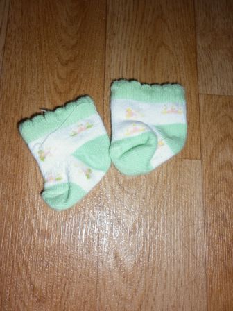 sokjes met groene rand 6 cm