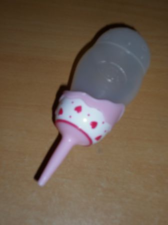 baby born 43 cm fles met hartjes