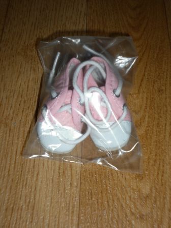 roze veterschoentjes 4,5 cm