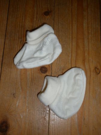 witte slofjes 7-8 cm