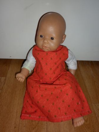 lange rode jurk 36 cm