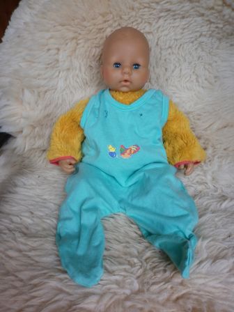 groene tuinbroek met trui 48 cm