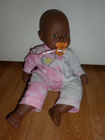 36 cm chou chou met speen, bruin