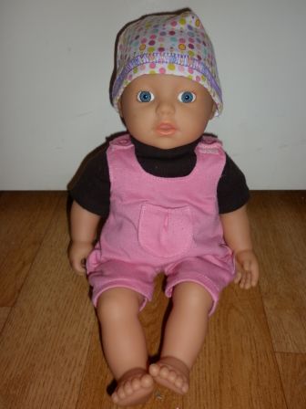 roze Corolle pakje met shirt en muts 30-32 cm