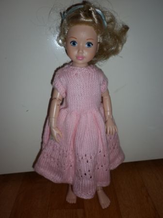 roze lange jurk 38 cm