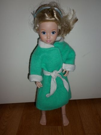 groen/wit badjasje 38 cm