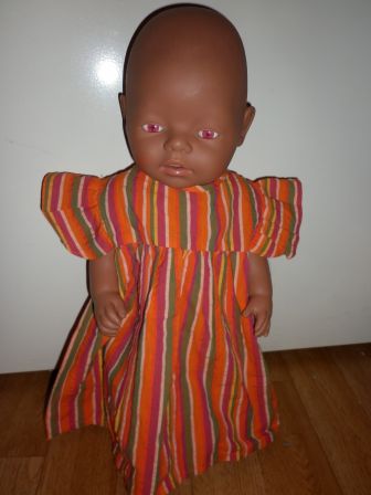 gestreepte jurk 43-46 cm