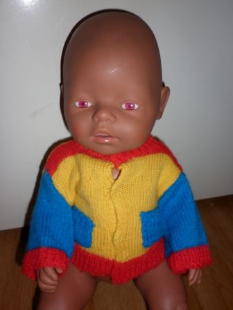 vest in blauw/geel/rood 40-43 cm