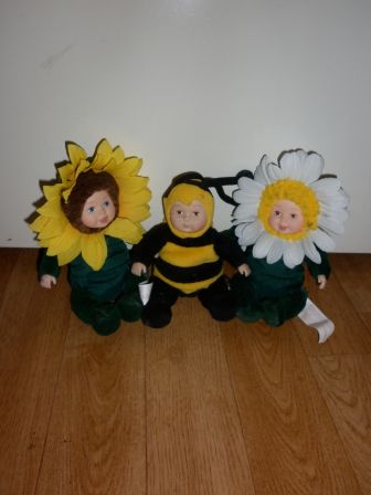 3 Anne Geddes popjes 15-17 cm