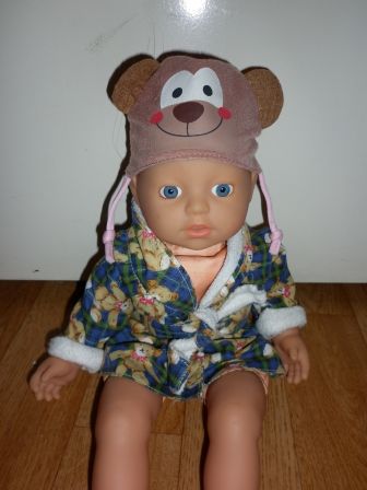 badjasje met berenmuts 30-32 cm