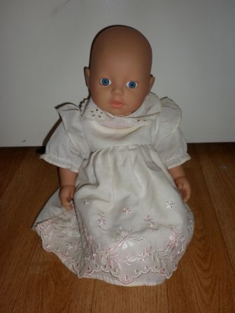 creme (doop)jurkje 32 cm