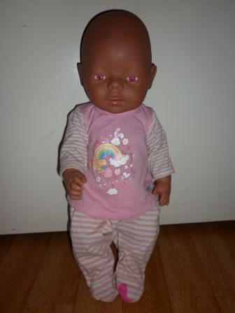 roze/streep setje 43 cm