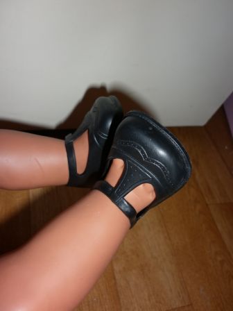 zwarte schoentjes 6,5 cm