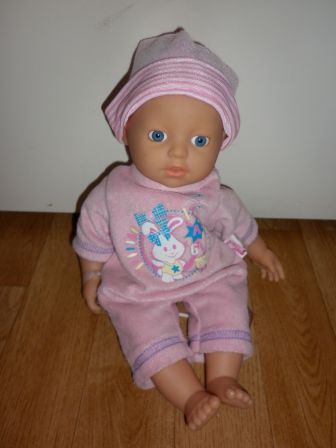 orgineel roze boxpakje met speen 32 cm