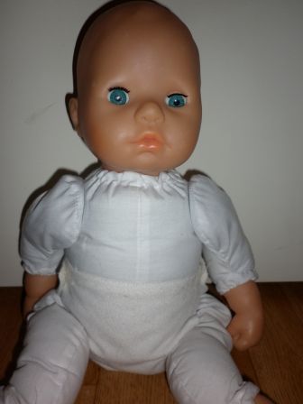 witte stoffen luier 46-48 cm