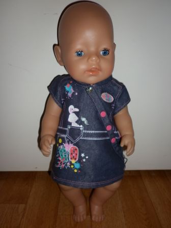 orgineel spijkerjurkje 43 cm