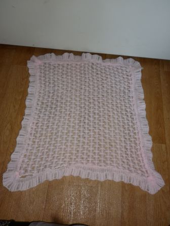 roze dekentje 40 bij 45 cm